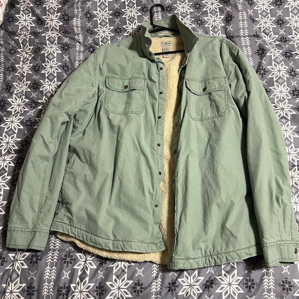 L.L. Bean Men's Sage Green Shirt Jacket